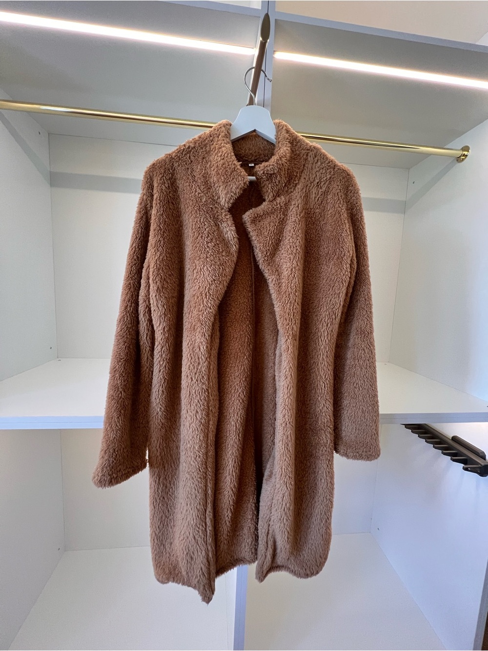 Cozy Teddy Faux Fur Coat - Brown